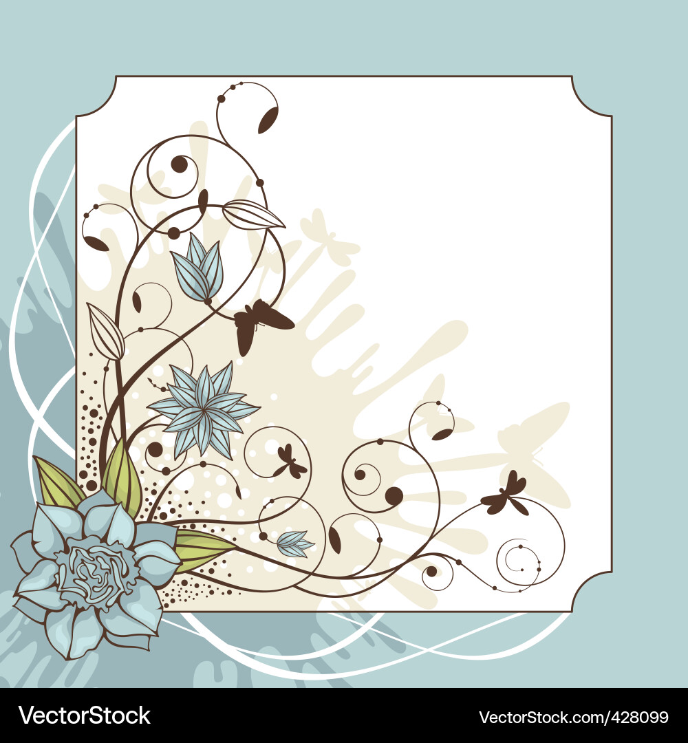 Floral frame Royalty Free Vector Image - VectorStock