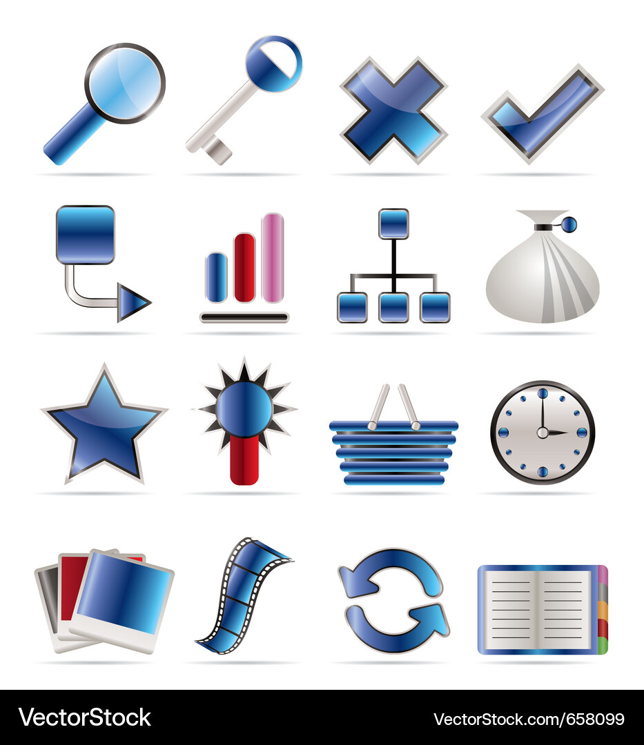 Internet and web site icons Vector Image