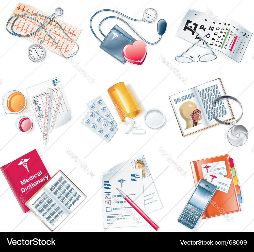 Medical Icon Set - Healthcare & Medicine Vector Image
