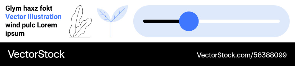 Minimalist ui design with slider control Minimalist ui design with slider control vector image