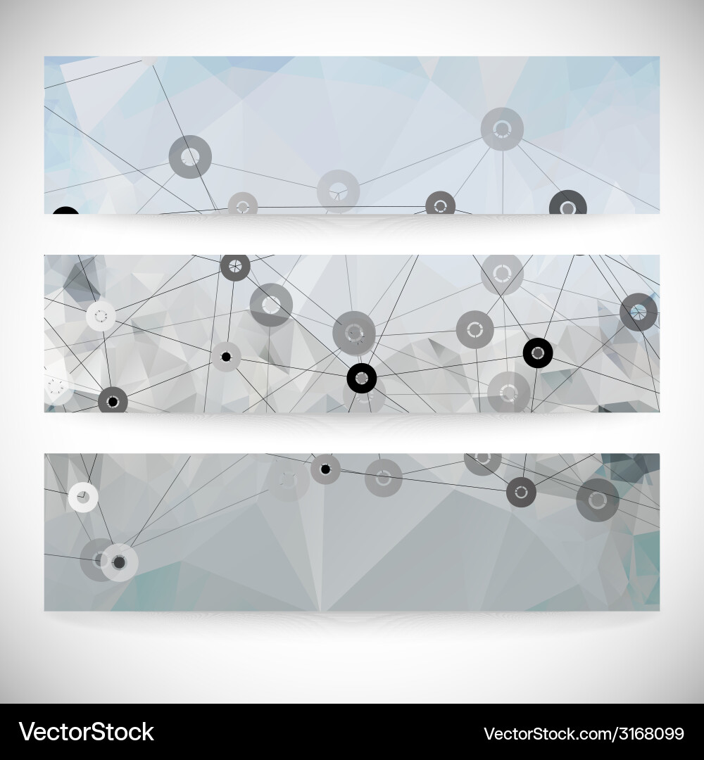 Set of abstract backgrounds molecule structure Vector Image