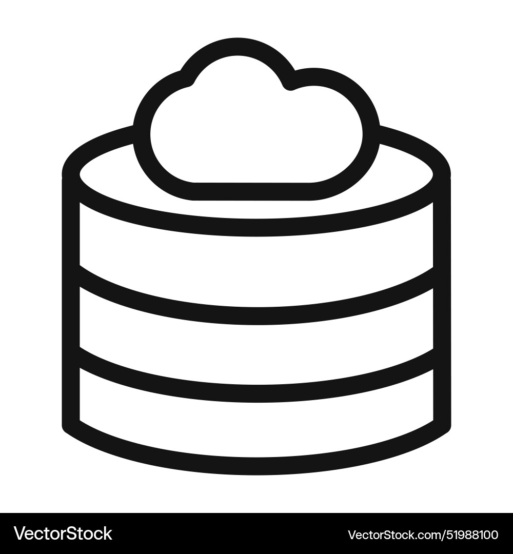 Data storage icon mark in filled style vector image