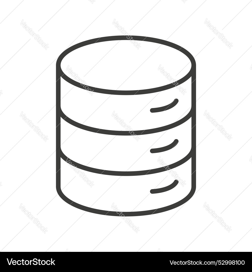 Database icon set cylinder server data storage vector image