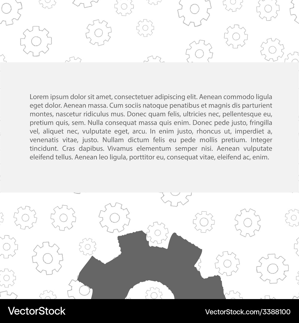 Gears pattern with text Vector Image