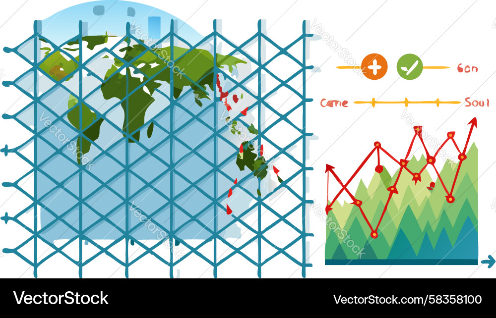 Global Data & Charts – World Map Vector Image