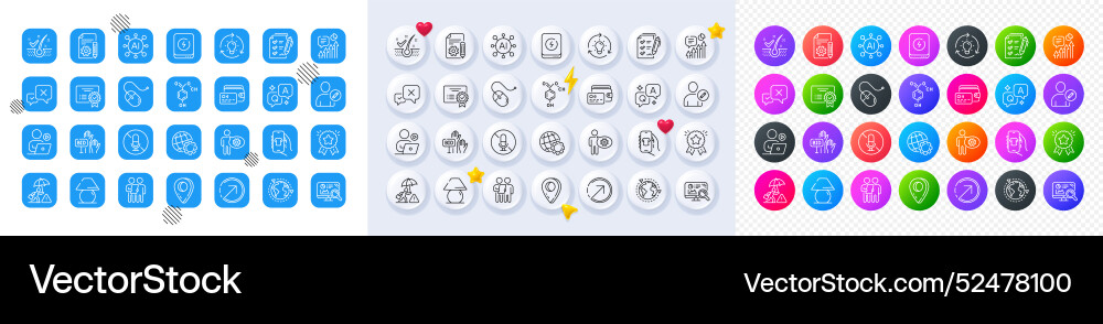 Idea edit user and direction line icons for web Idea edit user and direction line icons for web vector image