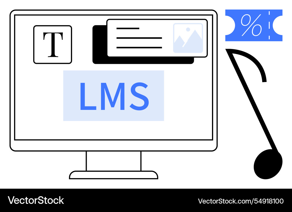 Learning management system icons with percentage Vector Image