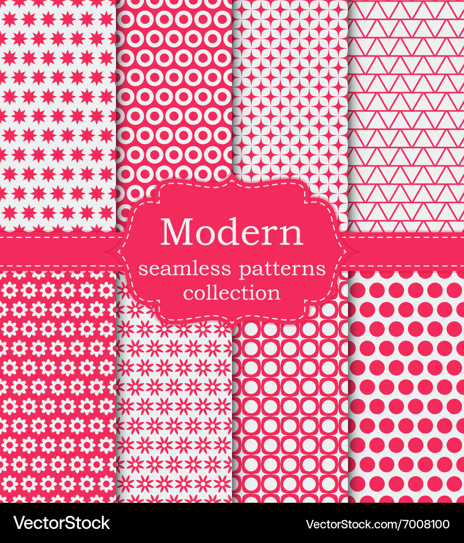 Set of seamless patterns Vector Image