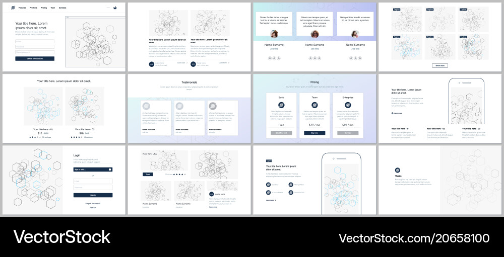 Templates for website design Vector Image