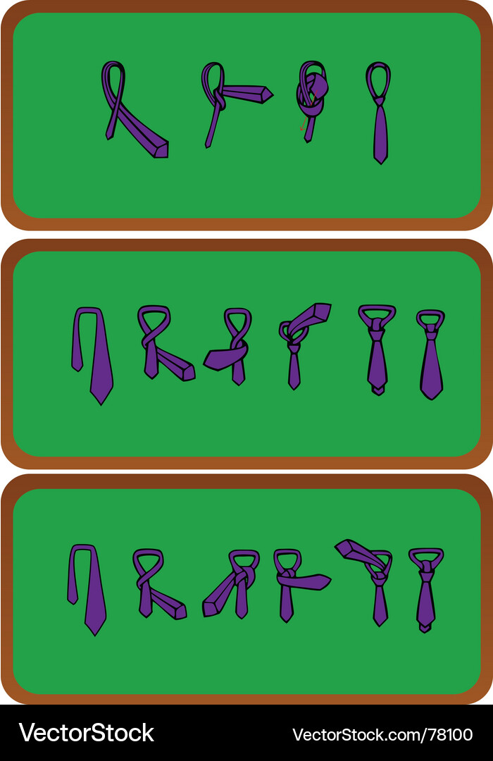 Tie Knot Tutorial Vector Image
