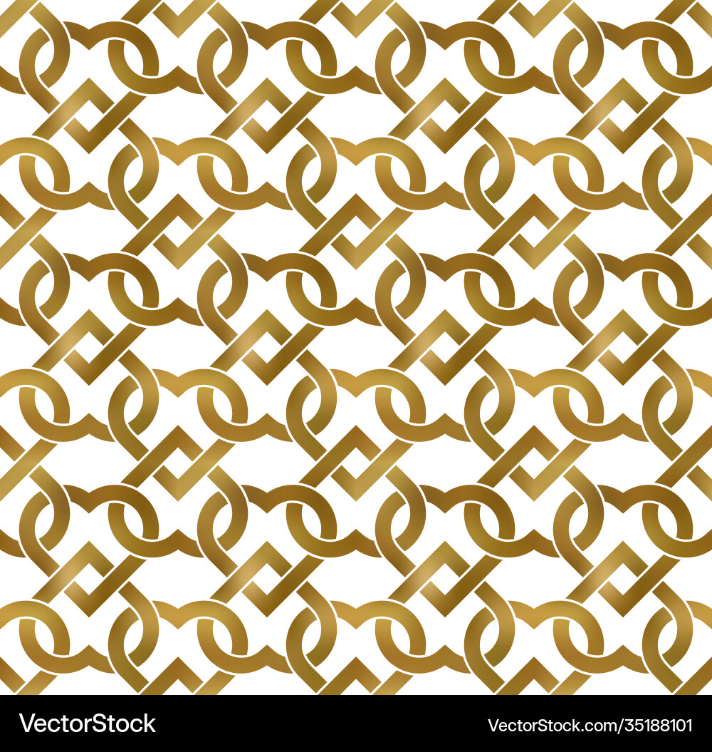 Abstract repeatable pattern background golden vector image