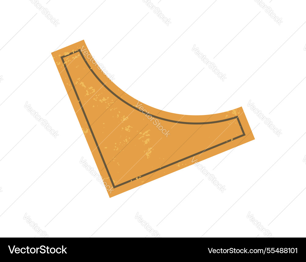 Bold brutalist abstract shape sticker Vector Image