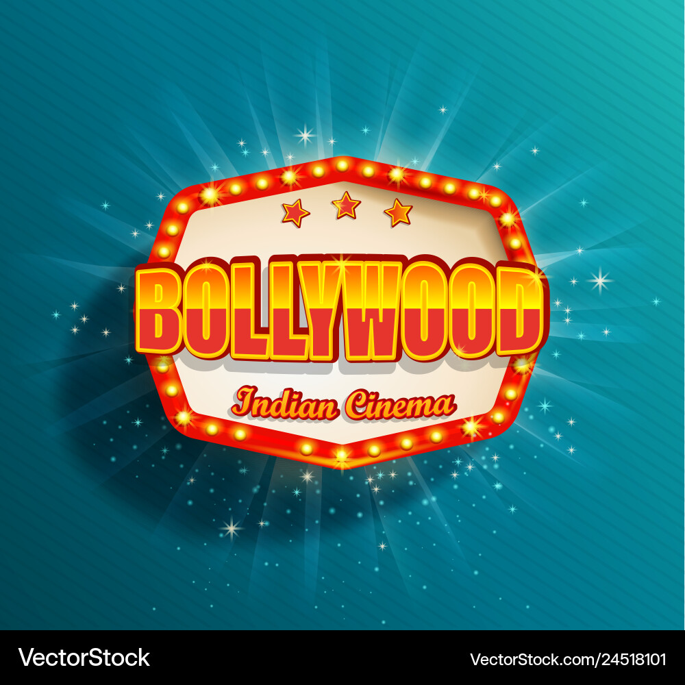 Bollywood indian cinema film frame vector image