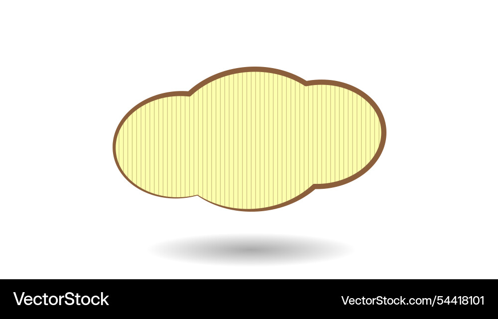 Cloud shape text form simple bub Cloud shape text form simple bub Vector Image