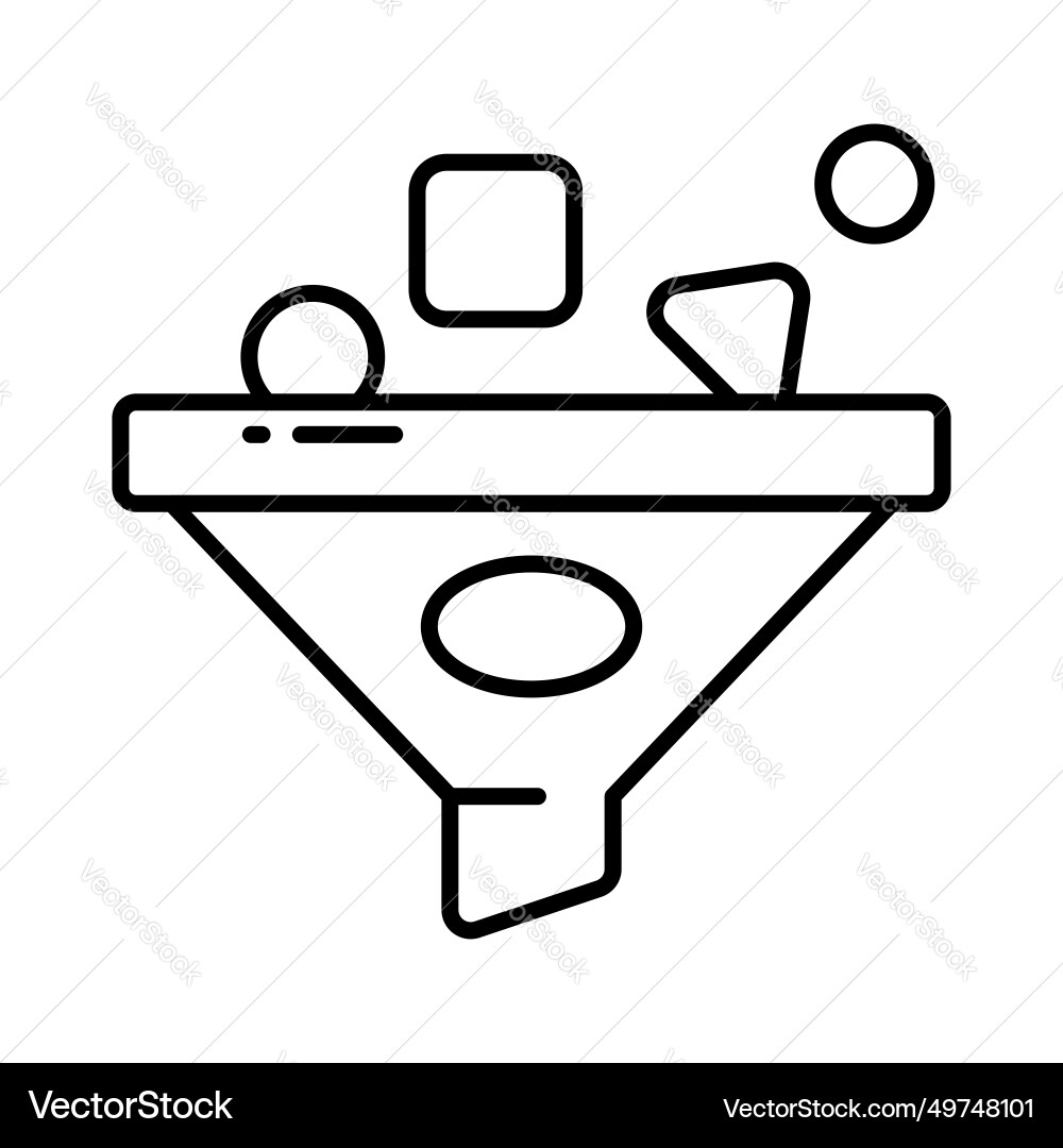 Data filtering design in trendy style concept vector image