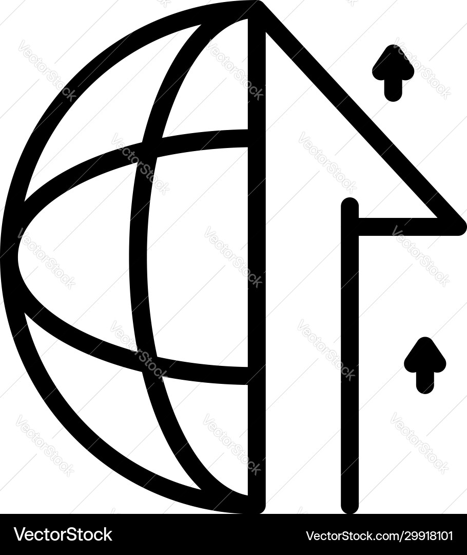 Global connection icon outline style Global connection icon outline style vector image