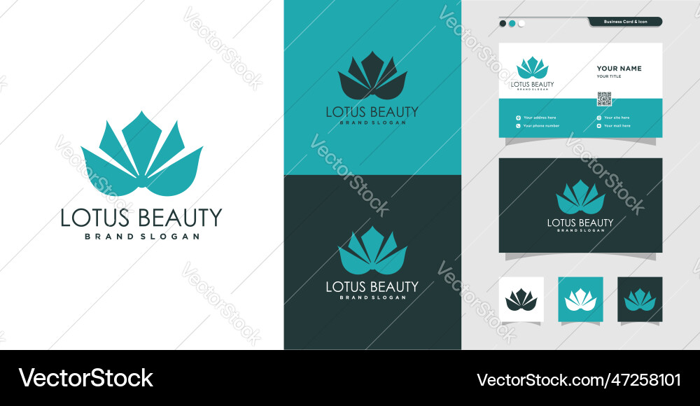 Lotus Logo mit kreativem Konzept für Schönheit Lotus Logo mit kreativem Konzept für Schönheit vektorbild