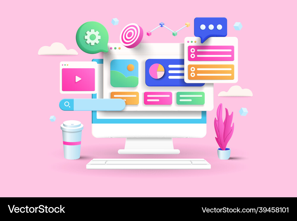 Modern SEO Analytics Concept vector image