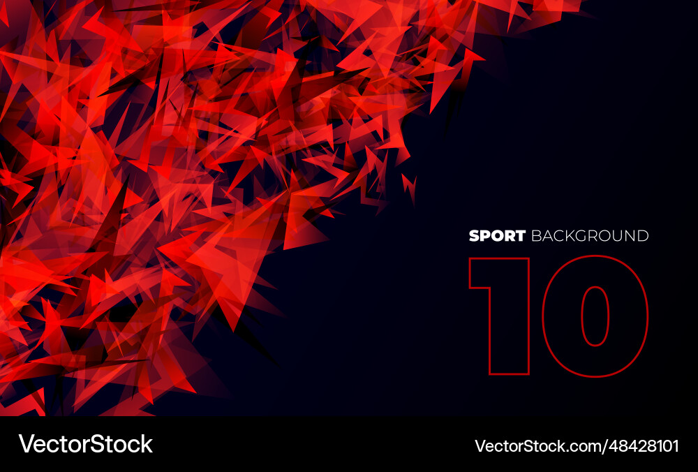 Red and black explosion with sharp triangles Red and black explosion with sharp triangles Vector Image