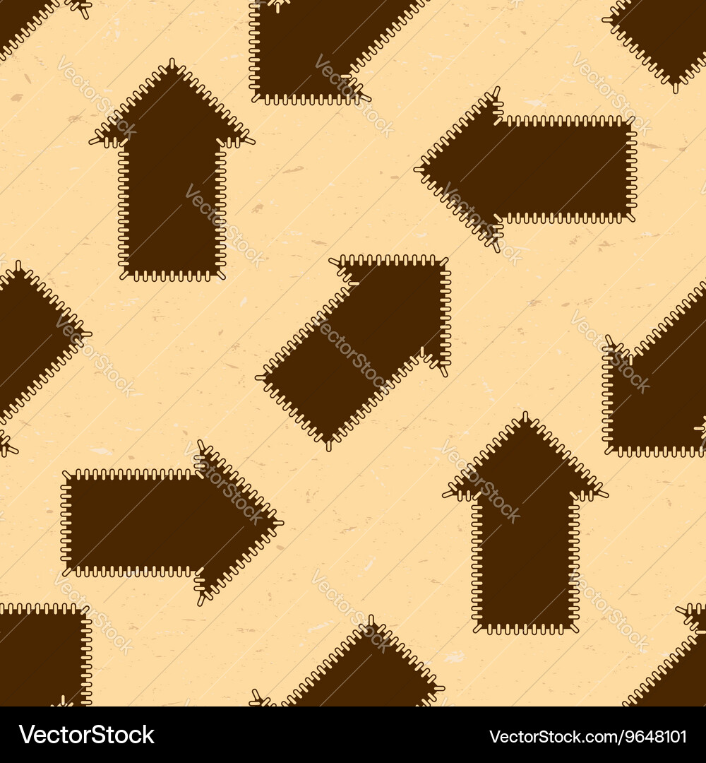 Seamless pattern with grungy arrows Vector Image