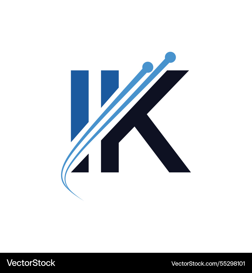 With two blue lines and dots extending from Vector Image