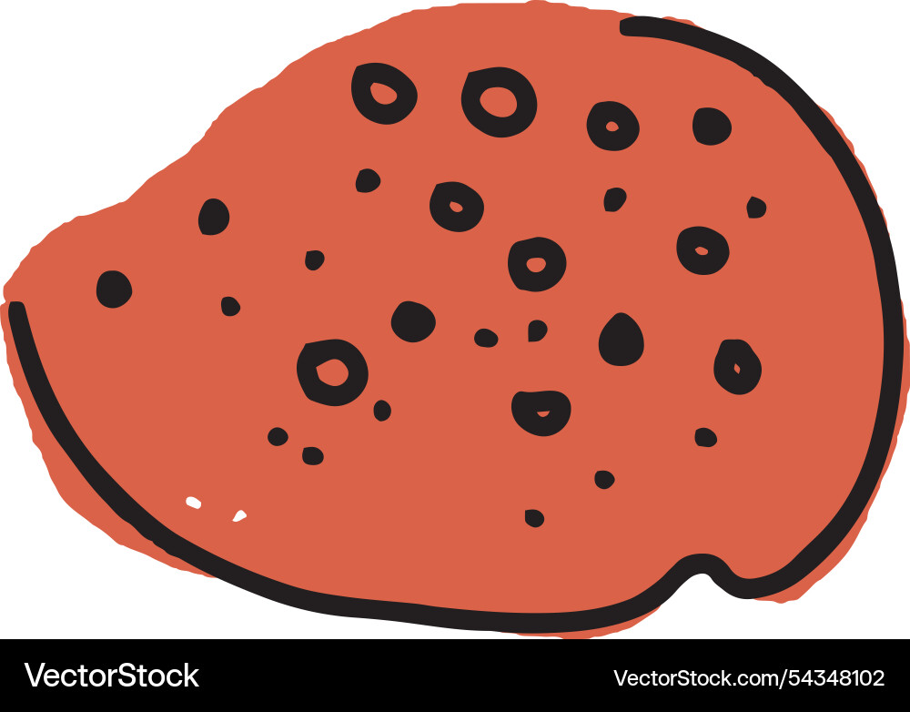 Abstract red sea shell Vector Image