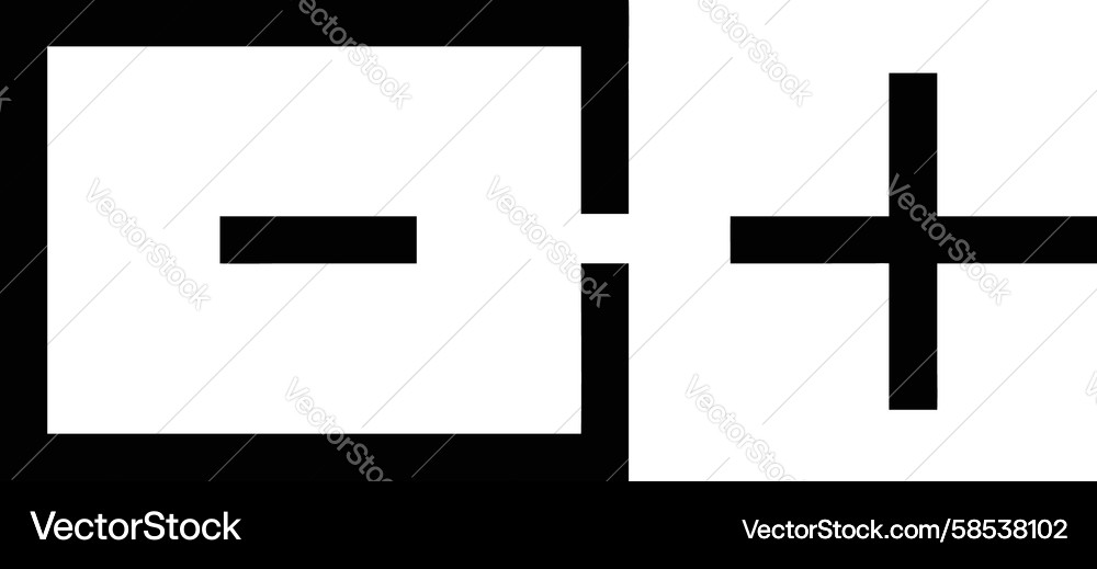 Add/Remove Square Function Icon Vector Image
