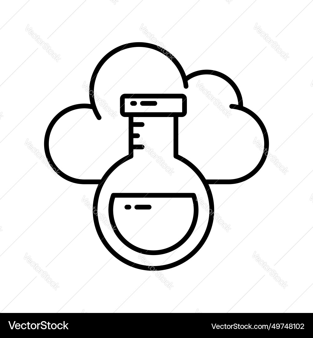 Cloud with flask showing concept vector image