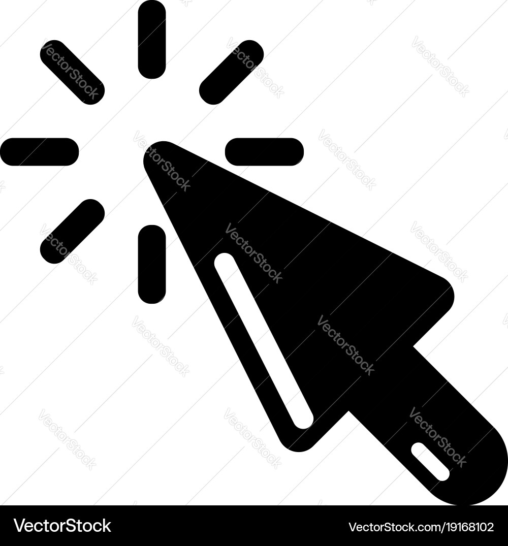 Cursor click icon simple black style Vector Image