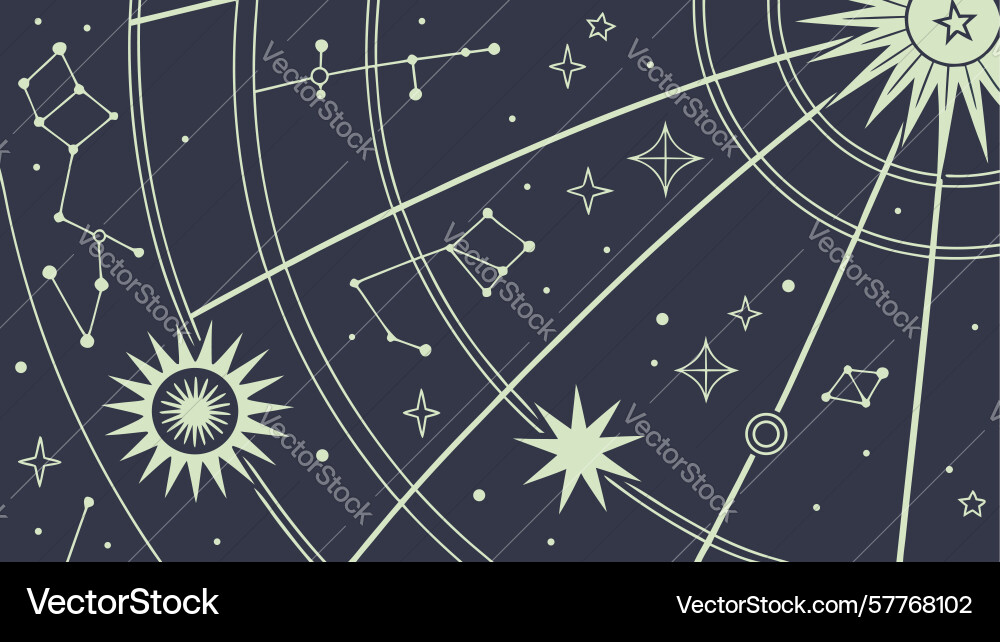 Intricate star map celestial patterns ancient Vector Image