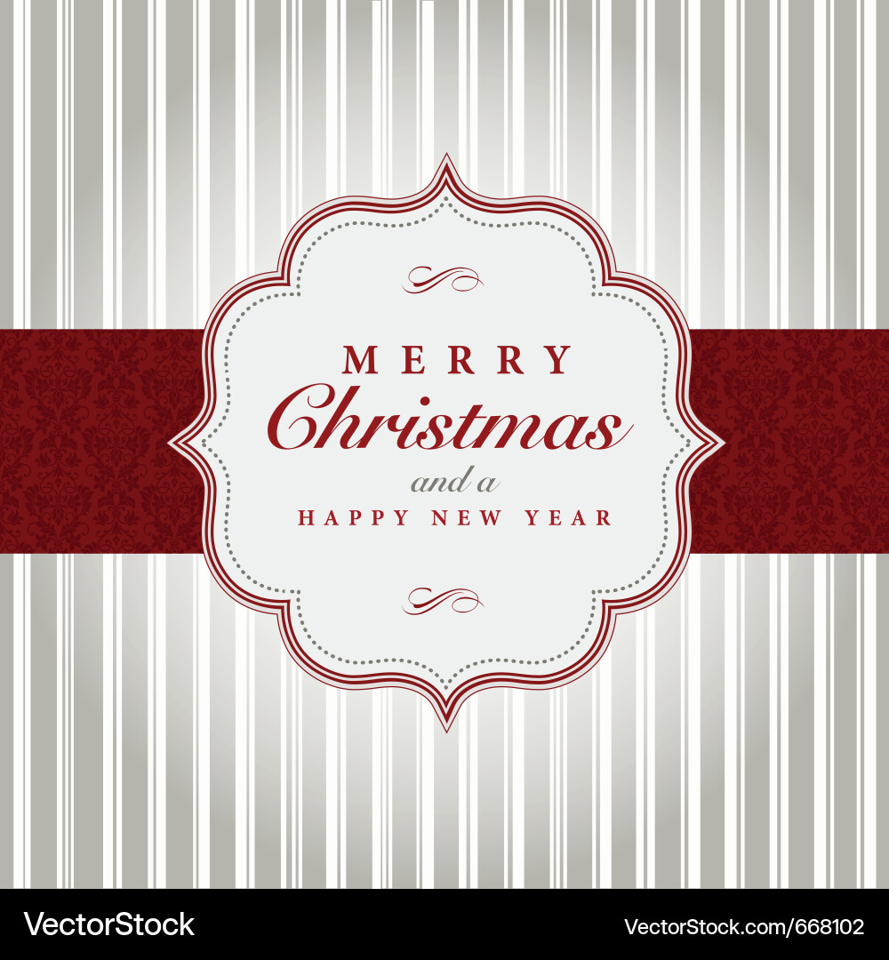 Weihnachtskarte mit festlichen Banner Vektorbild