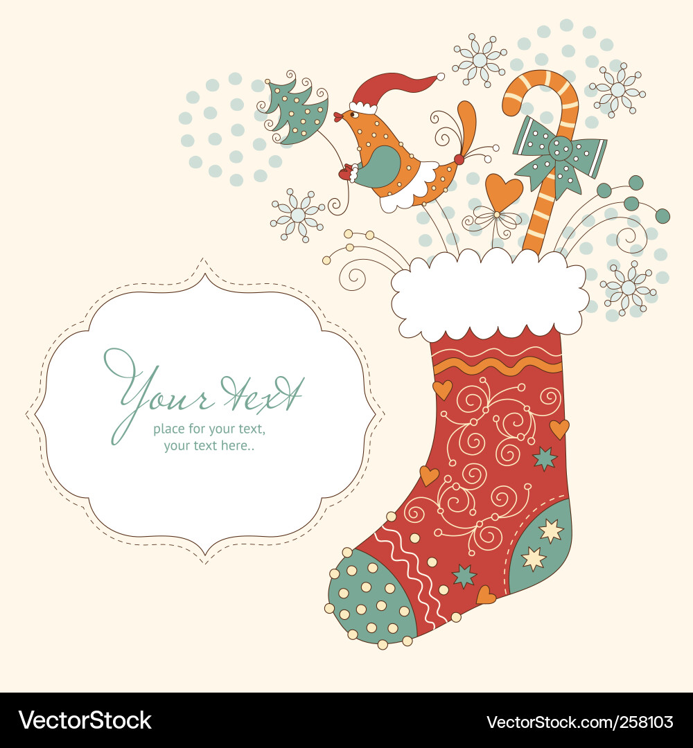 Christmas Stocking Decoration Vector Image