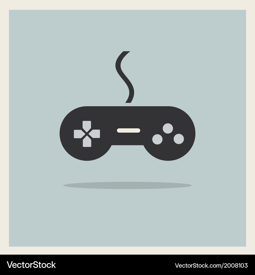 Computer video game controller joystick vector image