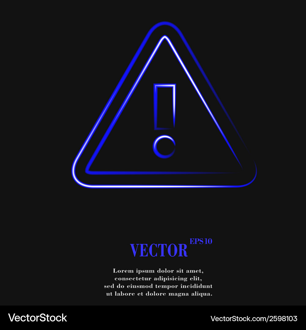 Danger exclamation mark flat modern web button Vector Image
