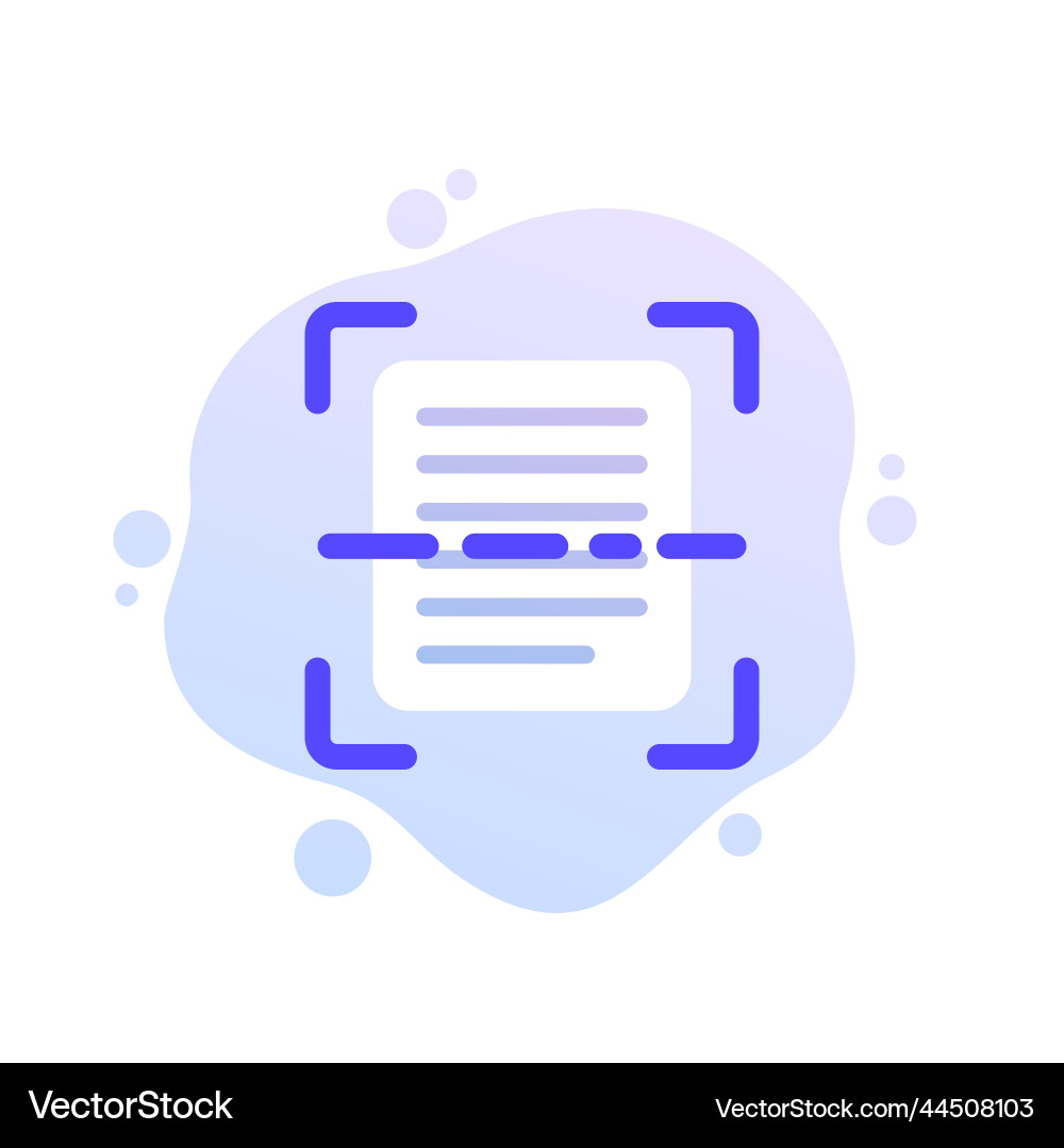 Document Scan Icon - Scanner Technology vector image