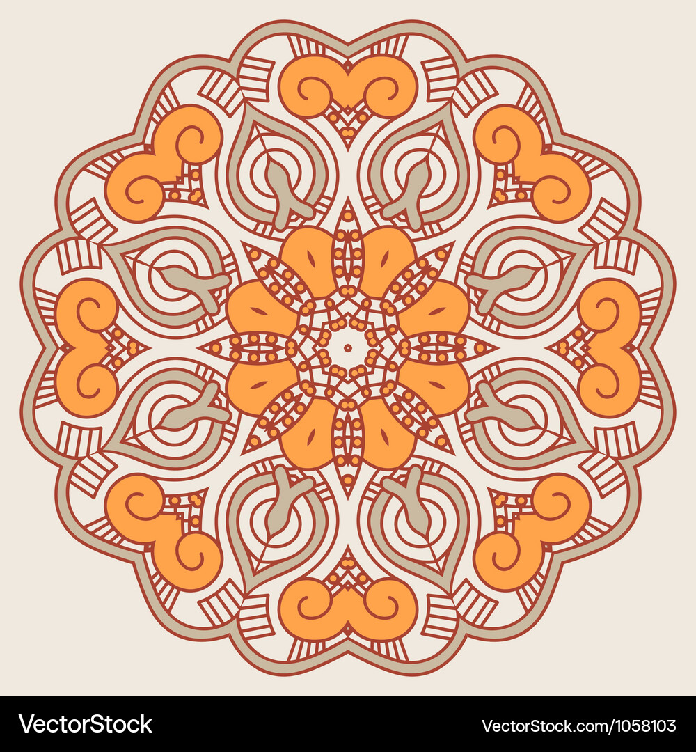 Ornamental round pattern Vector Image