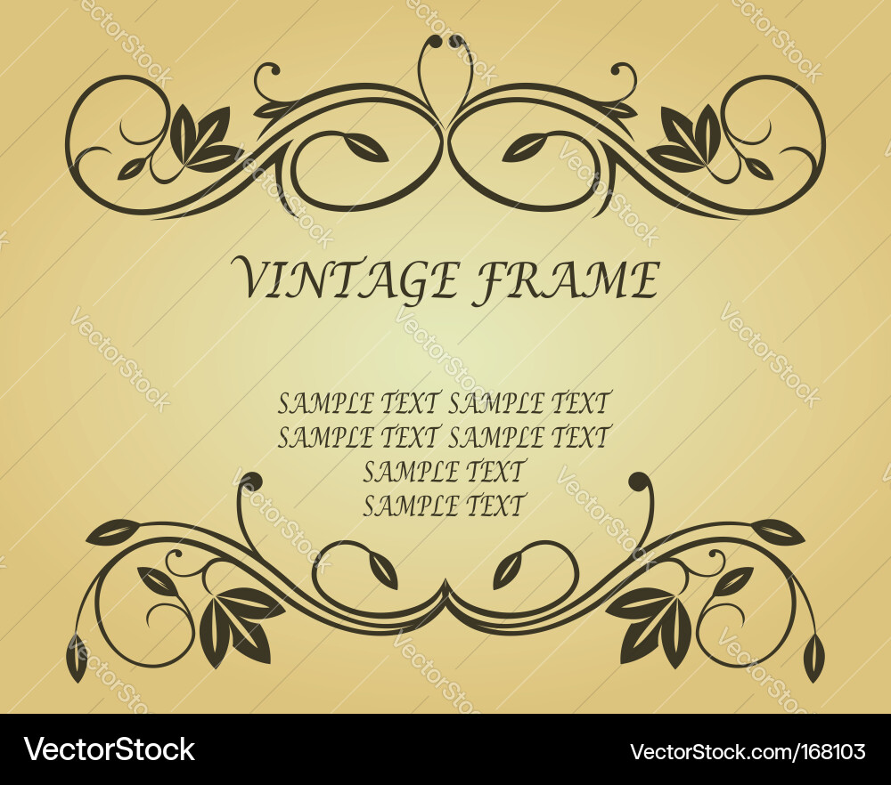 Ornate Floral Frame Vector Image
