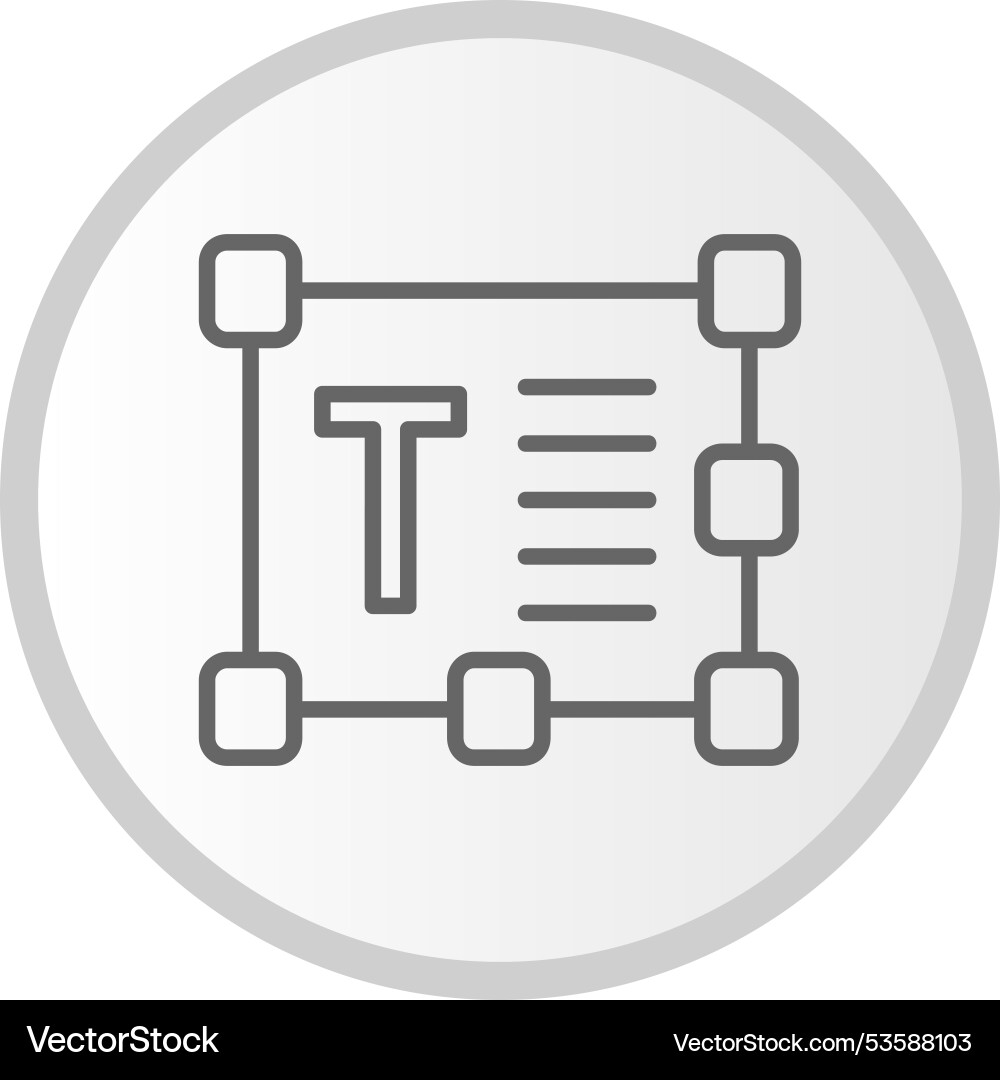 Text editor line circle grey icon Vector Image