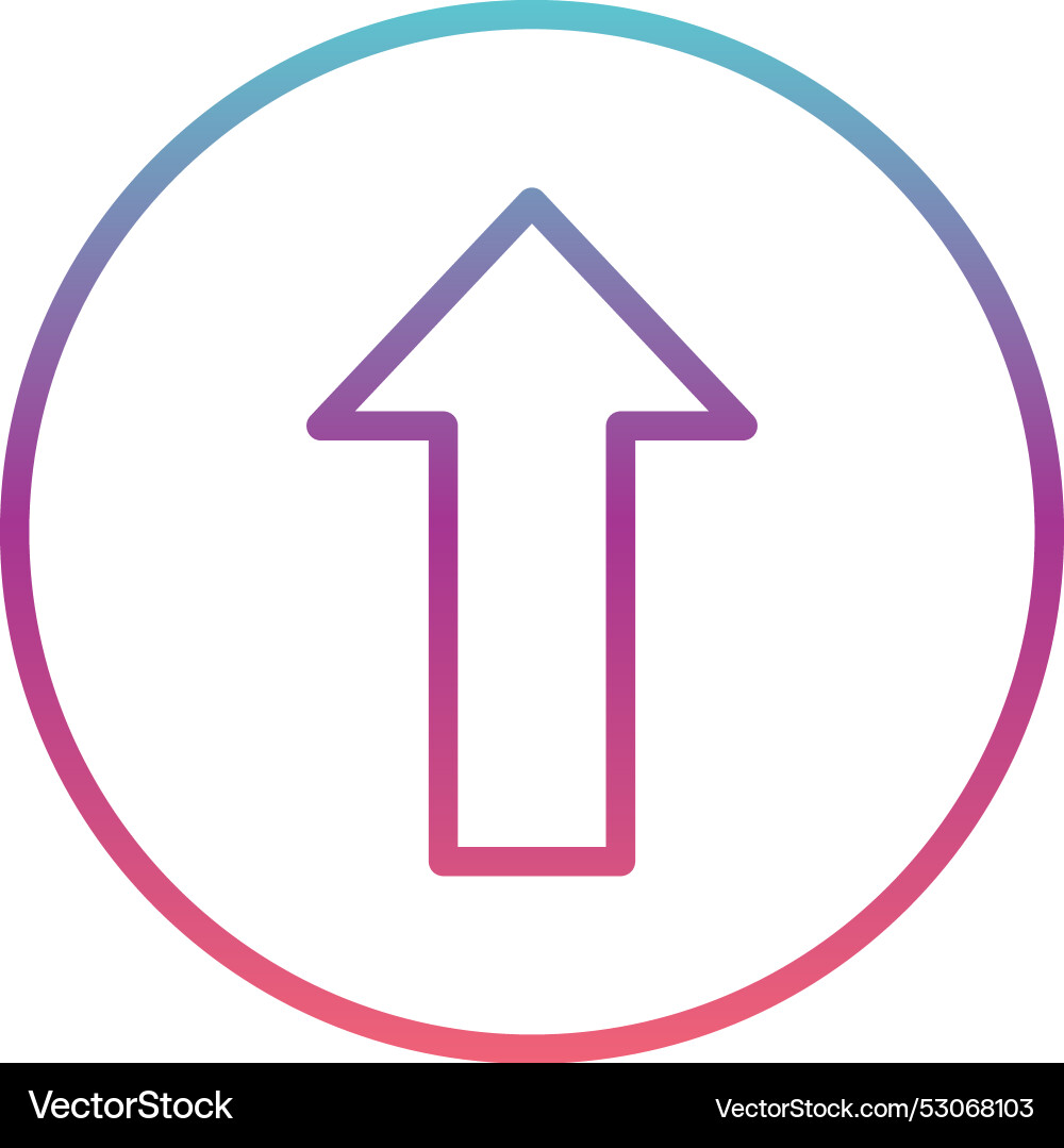 Upload line gradient design Vector Image