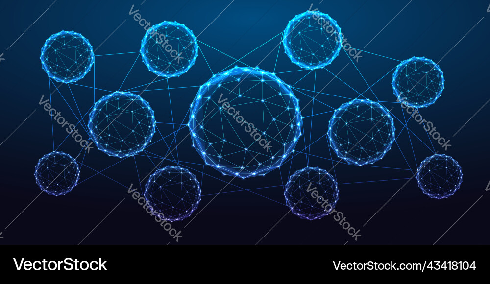 Abstract Connection Network Vector Image