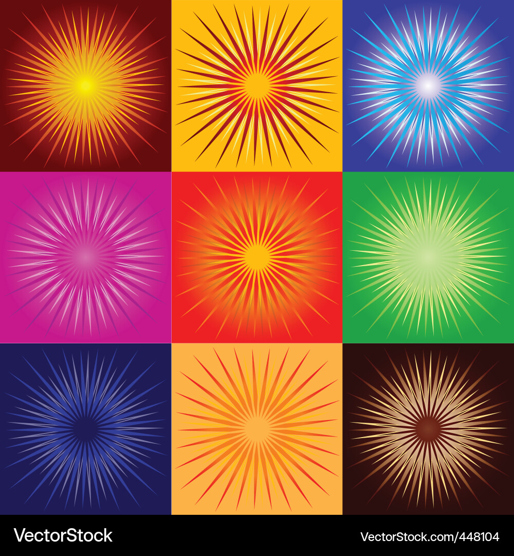 Abstract Ray Splatter Backgrounds vector image