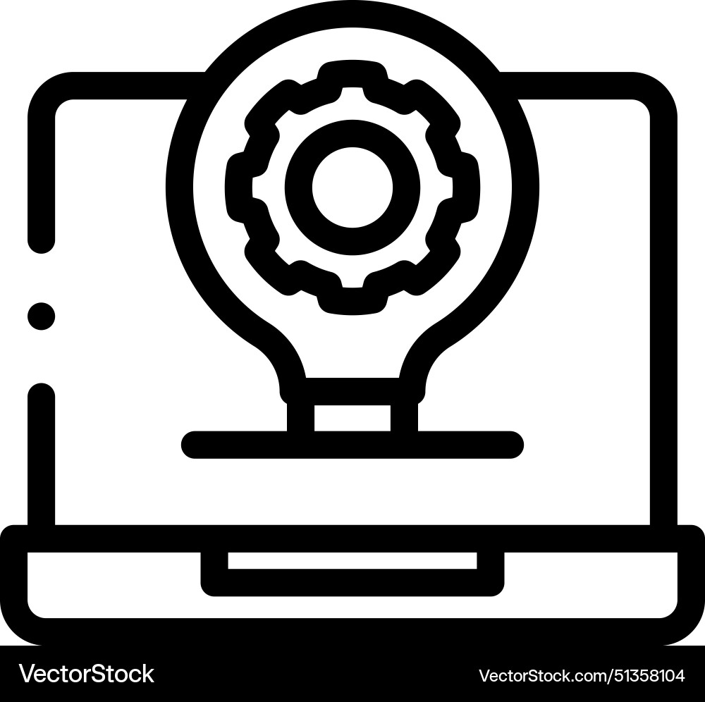 Art and design icon thin linear style Art and design icon thin linear style vector image