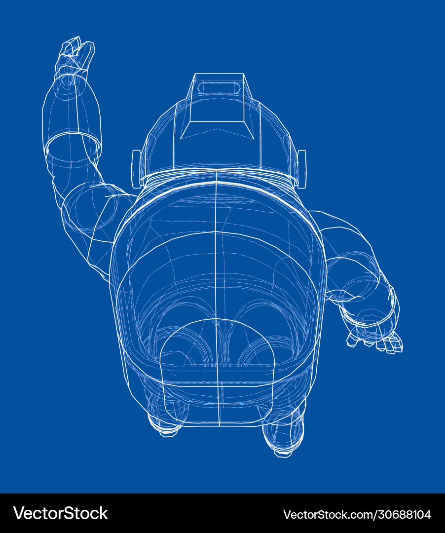 Astronaut concept rendering 3d Vector Image