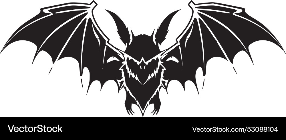 Bat - minimalist and simple silhouette Royalty Free Vector