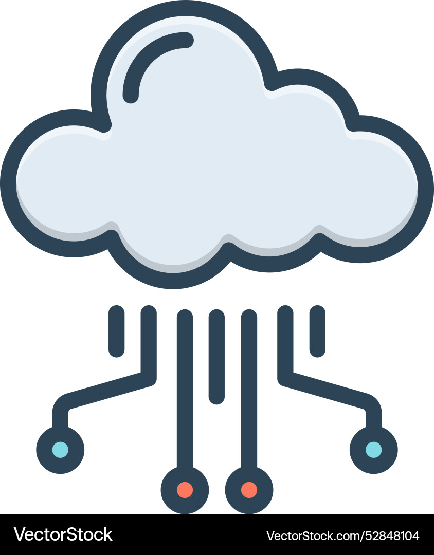 Cloud computing Vector Image
