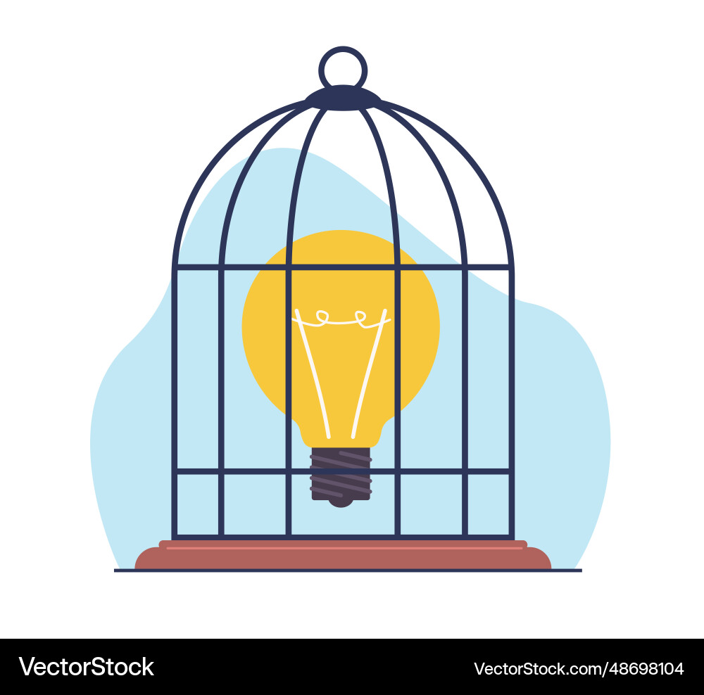 Concept of not realizing an idea bird Concept of not realizing an idea bird vector image