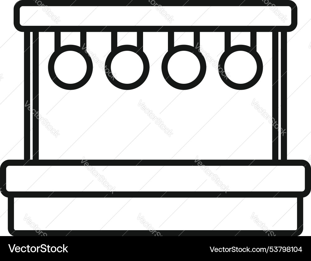 Shooting range game with hanging targets Shooting range game with hanging targets vector image