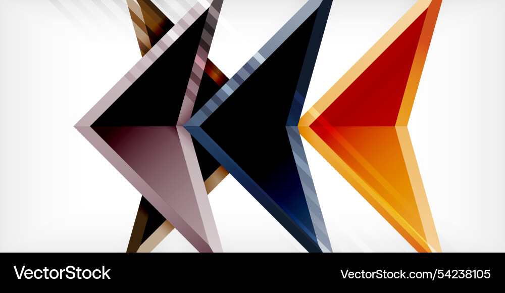 Abstract background color triangles and arrows Abstract background color triangles and arrows Vector Image