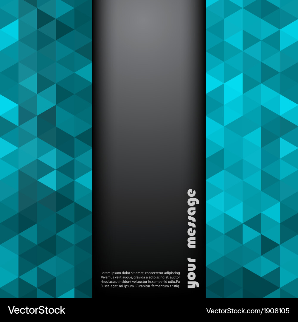 Abstract banner with triangle shapes vector image
