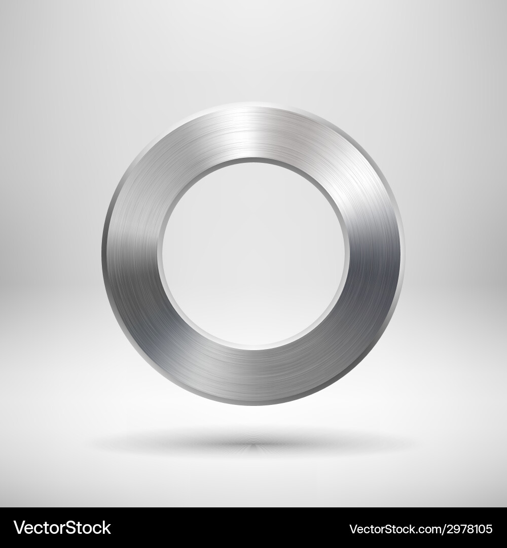 Abstract donut button template vector image